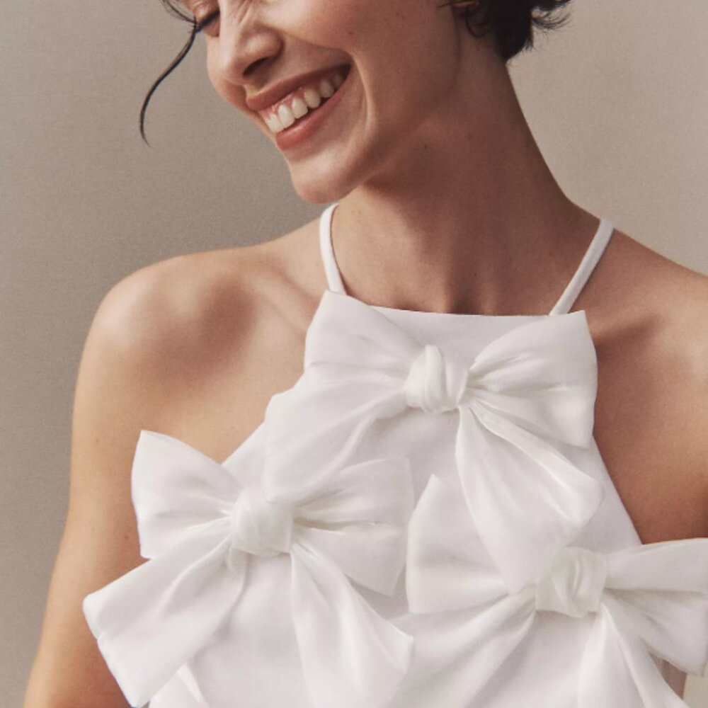 NWT BHLDN Sleeveless Allover Bow Mini Dress - Size Large - Picture 4 of 9